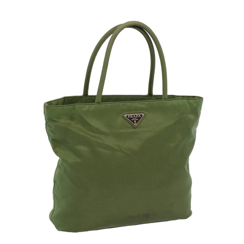PRADA Hand Bag Nylon Green  66142