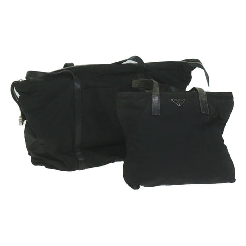 PRADA Tote Bag Nylon 2Set Black  66145