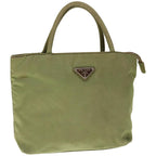PRADA Hand Bag Nylon Khaki  66227
