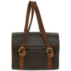 CELINE Macadam Canvas Hand Bag PVC 2way Brown  66276