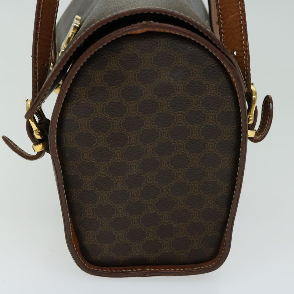CELINE Macadam Canvas Hand Bag PVC 2way Brown  66276