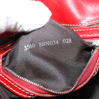 FENDI Zucca Canvas Hand Bag Brown Red66308