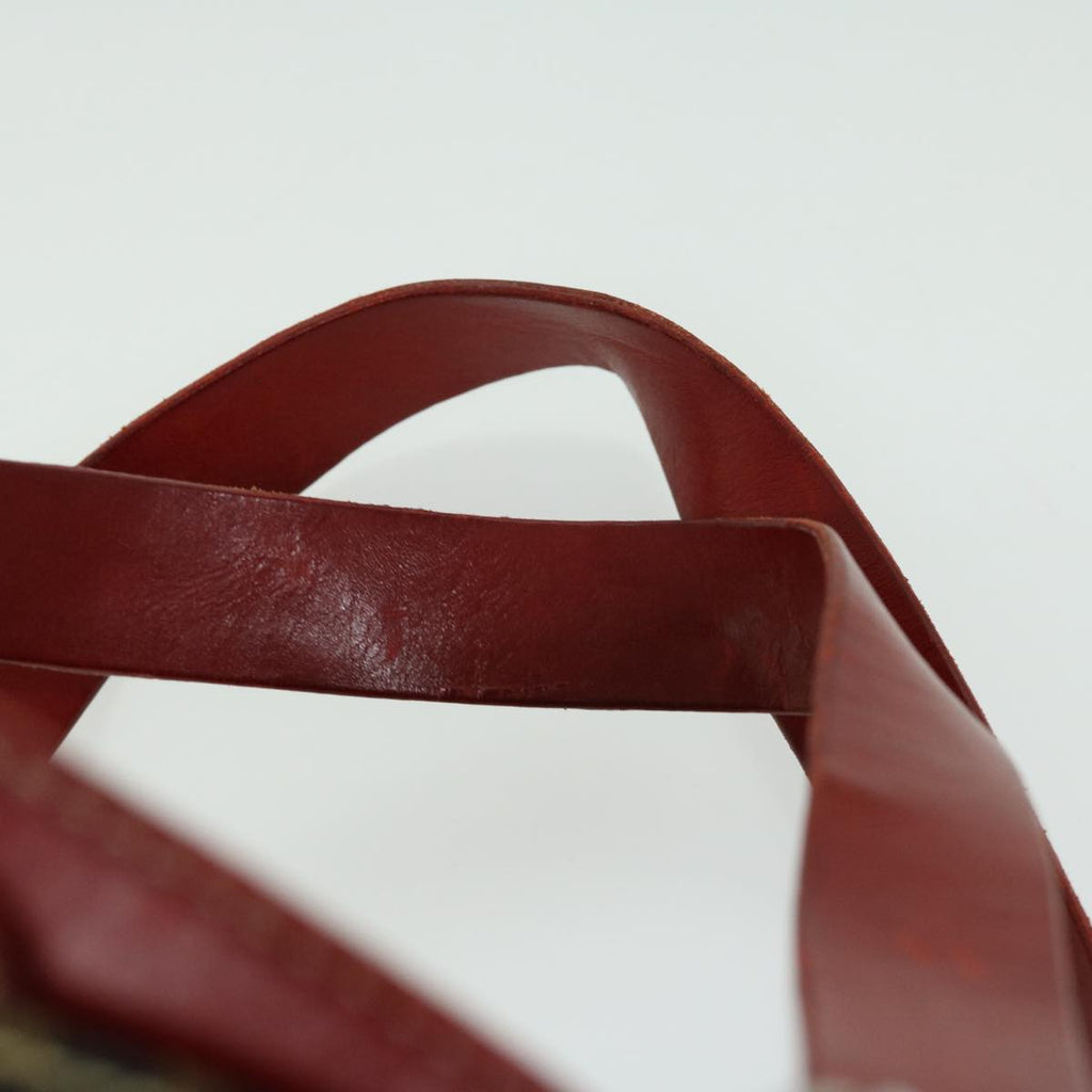 FENDI Zucca Canvas Hand Bag Brown Red66308