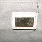 FENDI Zucchino Canvas Shoulder Bag Beige Light Blue yellow66310