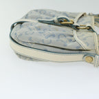 CELINE C Macadam Canvas Shoulder Bag Light Blue Auth 66344