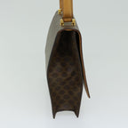 CELINE Macadam Canvas Hand Bag PVC 2way Brown Auth 66347