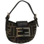 FENDI Zucca Canvas Mini Mamma Baguette Hand Bag Brown66352A