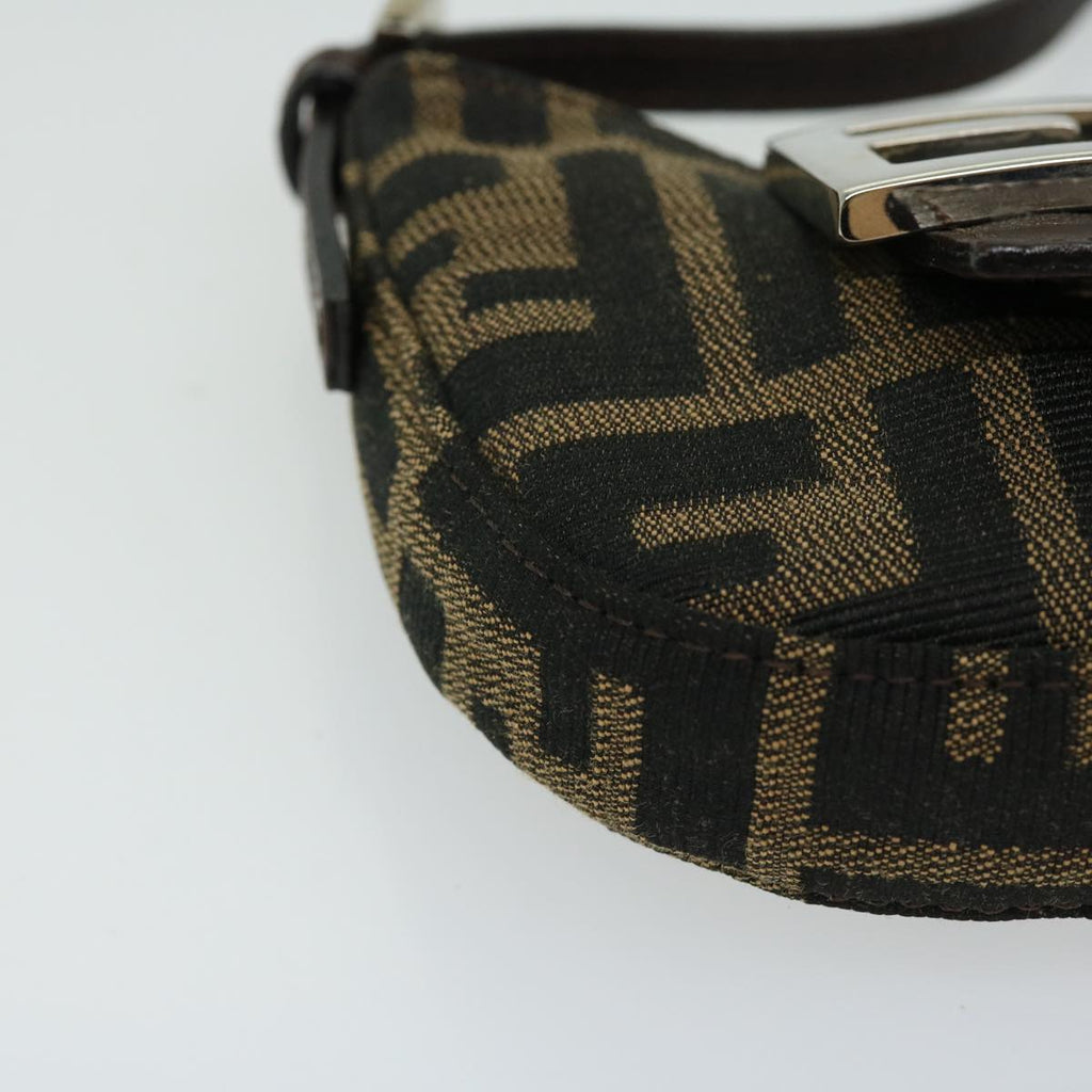 FENDI Zucca Canvas Mini Mamma Baguette Hand Bag Brown66352A