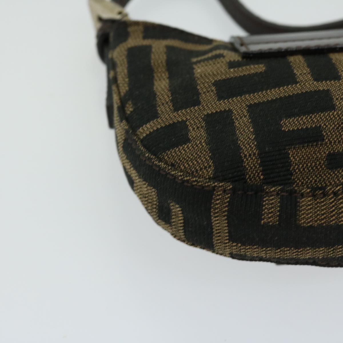 FENDI Zucca Canvas Mini Mamma Baguette Hand Bag Brown66352A