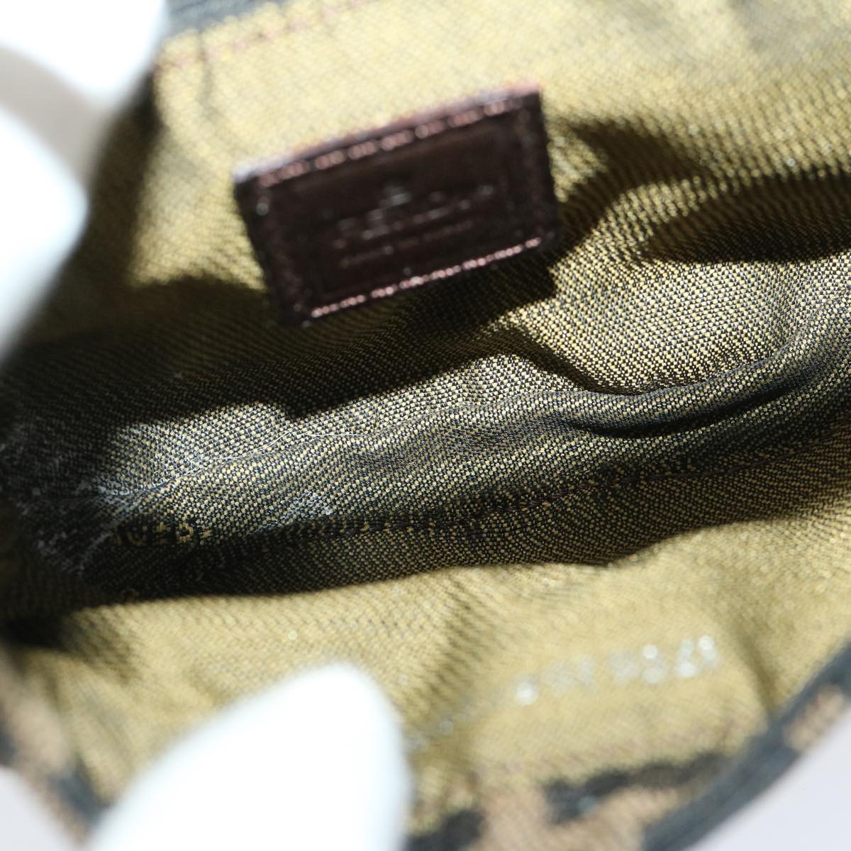 FENDI Zucca Canvas Mini Mamma Baguette Hand Bag Brown66352A