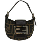 FENDI Zucca Canvas Mini Mamma Baguette Hand Bag Brown66352A