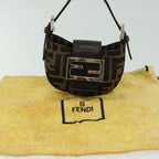 FENDI Zucca Canvas Mini Mamma Baguette Hand Bag Brown66352A