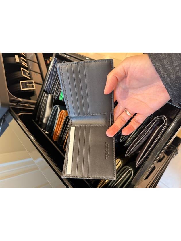 Bottega Veneta Intrecciato Bifold Half Wallet Black