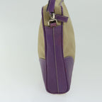 PRADA Shoulder Bag Canvas Beige Purple  66369