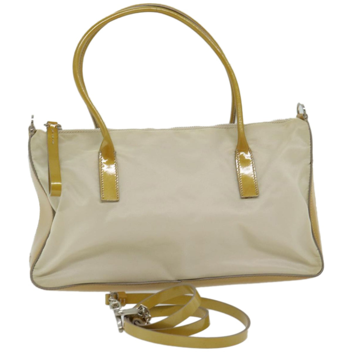 PRADA Hand Bag Nylon 2way Beige  66370