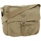 PRADA Shoulder Bag Nylon Beige  66371