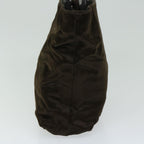 PRADA Hand Bag Satin Brown  66372