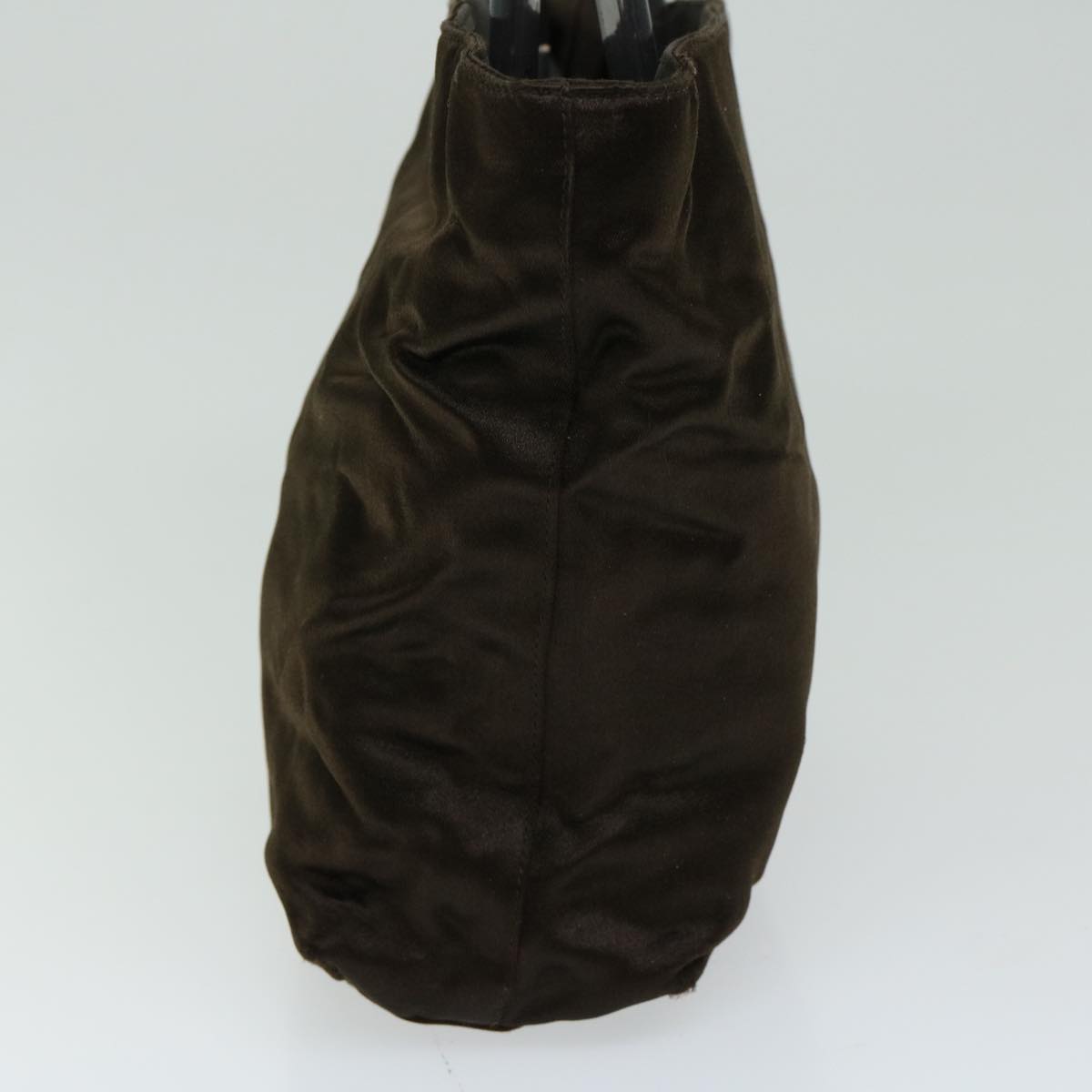 PRADA Hand Bag Satin Brown  66372