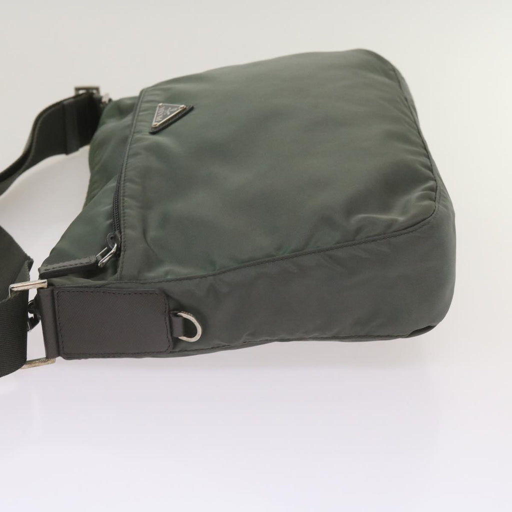 PRADA Shoulder Bag Nylon Green  66375