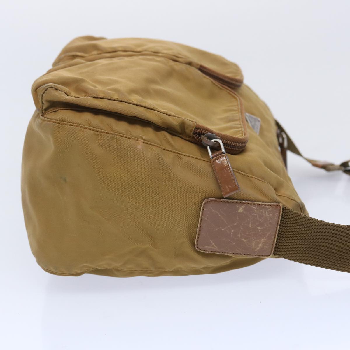 PRADA Shoulder Bag Nylon Brown  66376