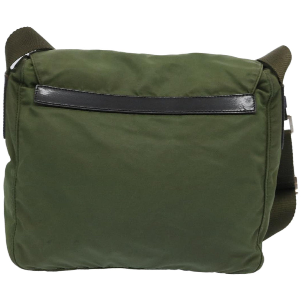 PRADA Shoulder Bag Nylon Khaki  66377
