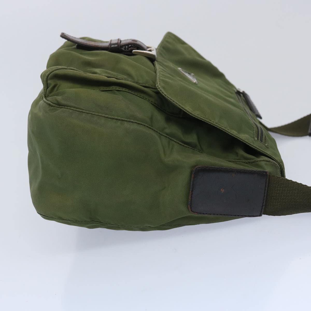 PRADA Shoulder Bag Nylon Khaki  66377