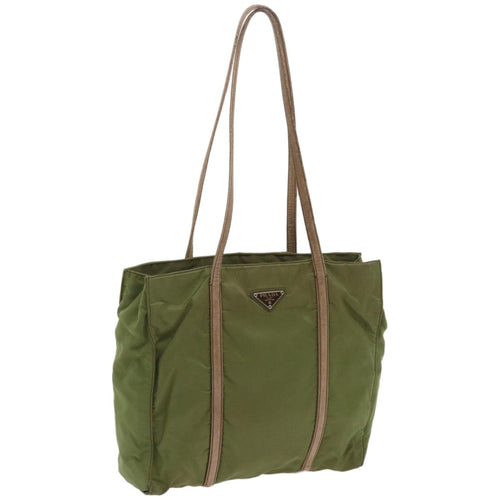 PRADA Tote Bag Nylon Khaki  66382