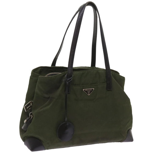 PRADA Tote Bag Nylon Khaki  66383