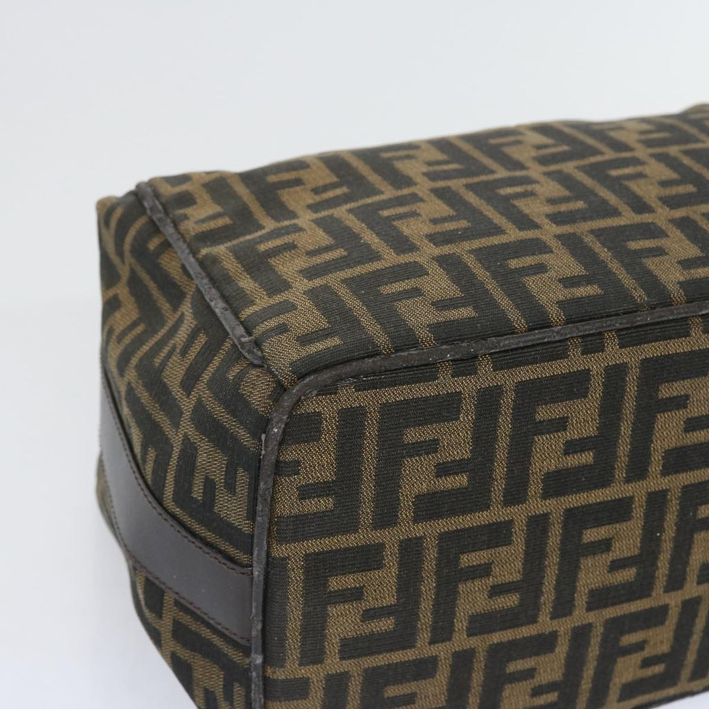 FENDI Zucca Canvas Vanity Hand Bag Black Brown66392