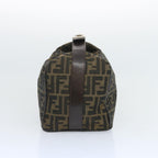 FENDI Zucca Canvas Vanity Hand Bag Black Brown66392