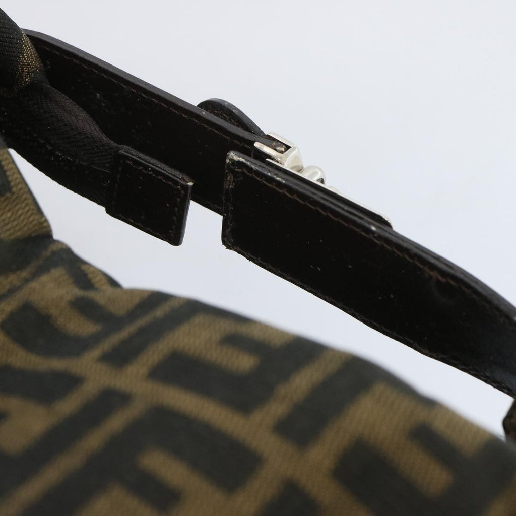 FENDI Zucca Canvas Vanity Hand Bag Black Brown66392