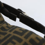 FENDI Zucca Canvas Vanity Hand Bag Black Brown66392