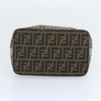 FENDI Zucca Canvas Vanity Hand Bag Black Brown66392