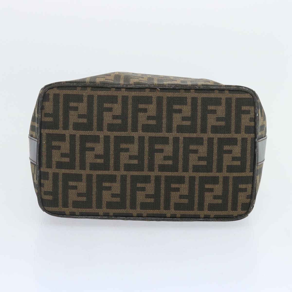 FENDI Zucca Canvas Vanity Hand Bag Black Brown66392