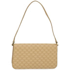 CELINE Macadam Canvas Shoulder Bag PVC Leather Beige  66415