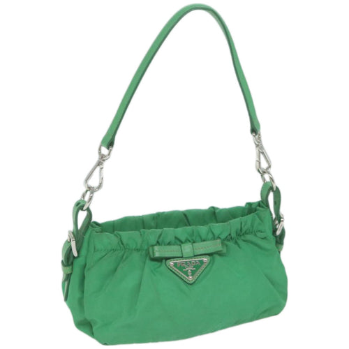 PRADA Shoulder Bag Nylon Green  66427
