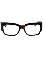 Balenciaga Eyewear Havana Rectangular Eyeglasses Red Black