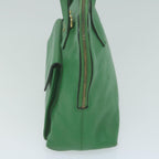 CELINE Hand Bag Leather 2way Green  66491