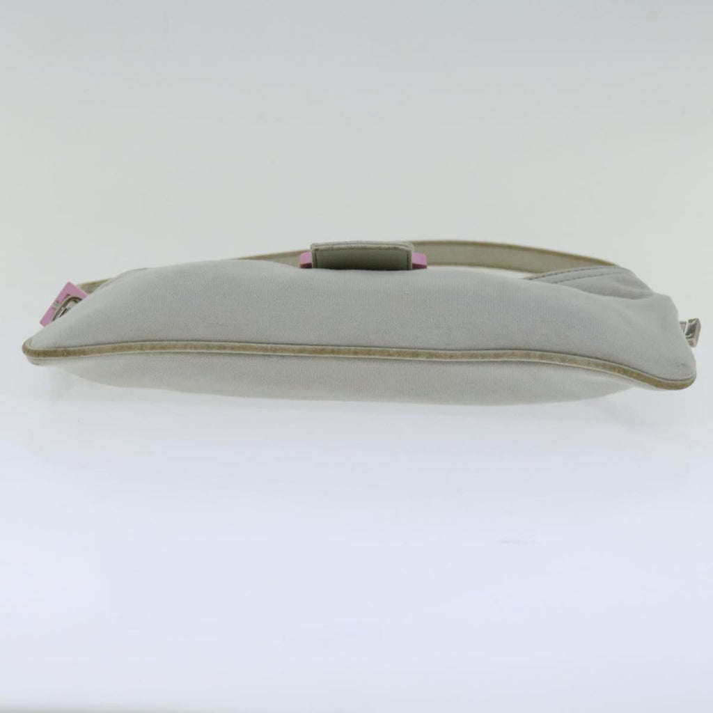 FENDI Mamma Baguette Shoulder Bag Nylon Gray66503