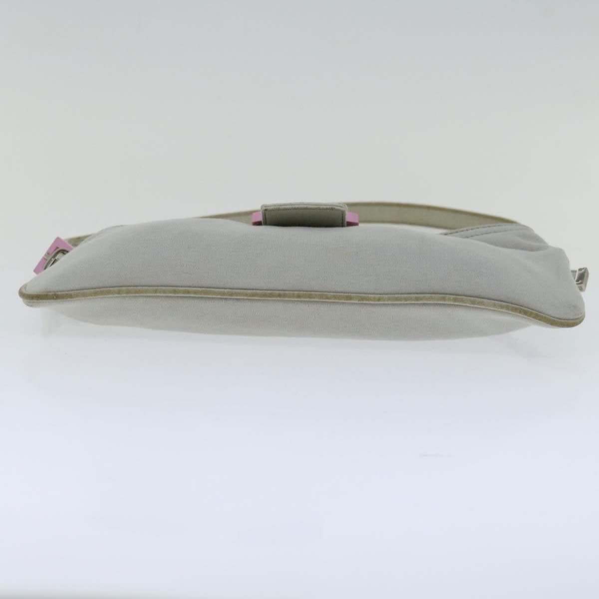 FENDI Mamma Baguette Shoulder Bag Nylon Gray66503