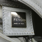 FENDI Mamma Baguette Shoulder Bag Nylon Gray66503