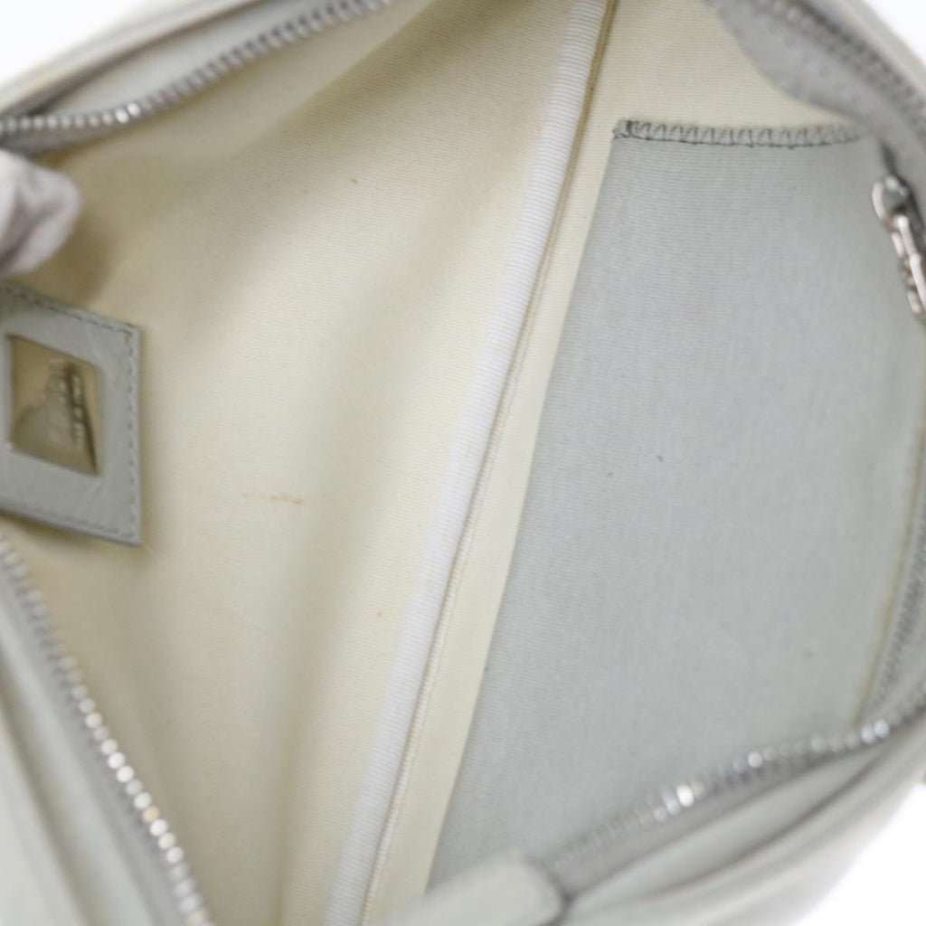 FENDI Mamma Baguette Shoulder Bag Nylon Gray66503