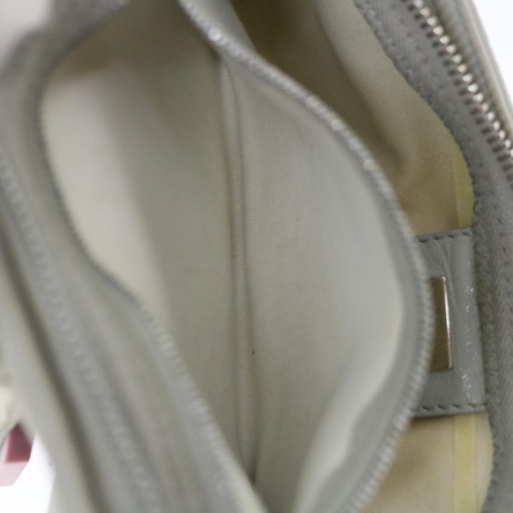 FENDI Mamma Baguette Shoulder Bag Nylon Gray66503