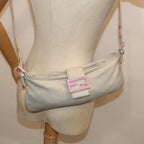 FENDI Mamma Baguette Shoulder Bag Nylon Gray66503
