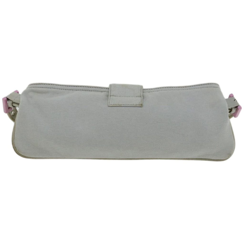 FENDI Mamma Baguette Shoulder Bag Nylon Gray66503