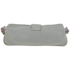 FENDI Mamma Baguette Shoulder Bag Nylon Gray66503
