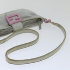 FENDI Mamma Baguette Shoulder Bag Nylon Gray66503