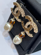 CHANEL CC Drop Earrings