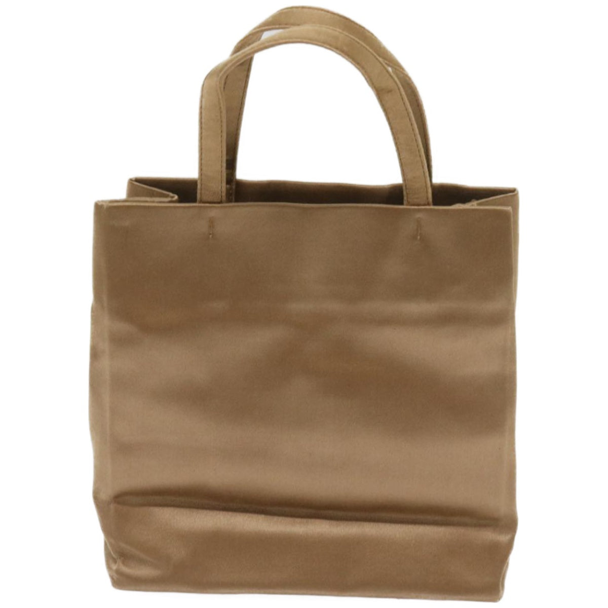 PRADA Hand Bag Satin Brown  66589