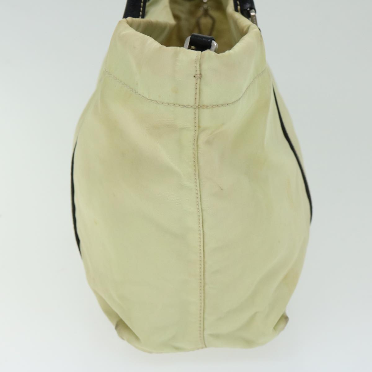 PRADA Hand Bag Nylon Cream  66590